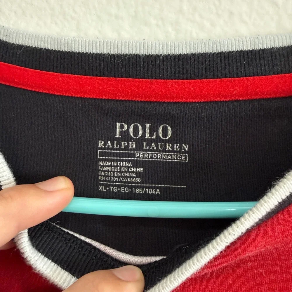 Polo Ralph Lauren Performance Big Pony Sweatshirt Red Black XL